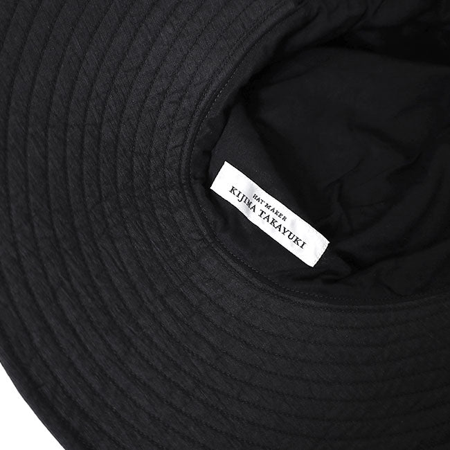 KIJIMA TAKAYUKI LINEN RAYON WIDE BRIM BUCKET HAT W-251357