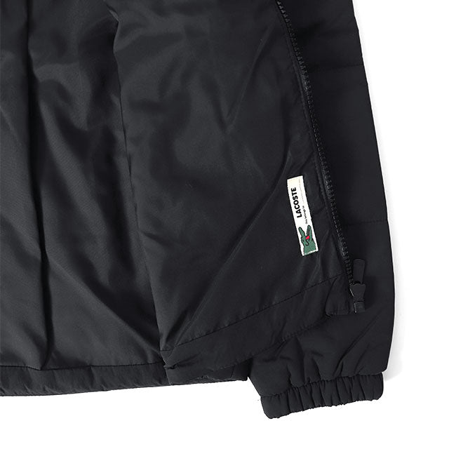 Lacoste ラコステ バックロゴグラフィック キルティング パフジャケット BJ9736L 黒 中綿 キッズ