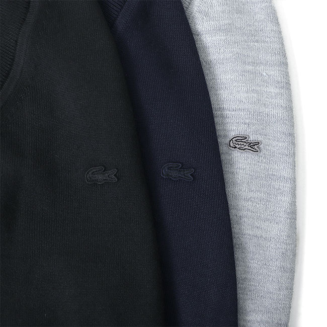 LACOSTE ラコステ ウォッシャブルウール クールマックス Vネックベスト AH144EL メンズ