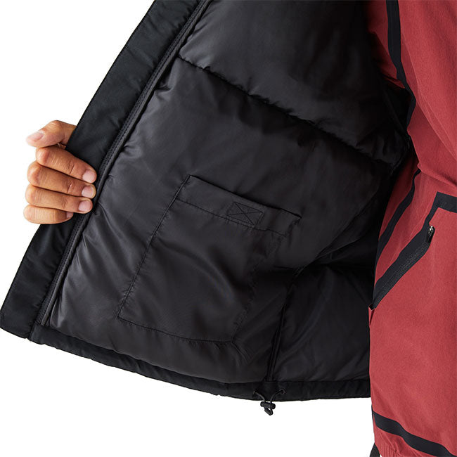 Lacoste ラコステ バックステッチロゴ モノクロ ショート ダウンジャケット BH4484L 黒 フード付き メンズ