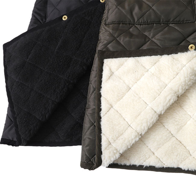 Traditional Weatherwear トラディショナルウェザーウェア 裏ボア ノーカラー キルティングコート L192APQC0098EQ レディース