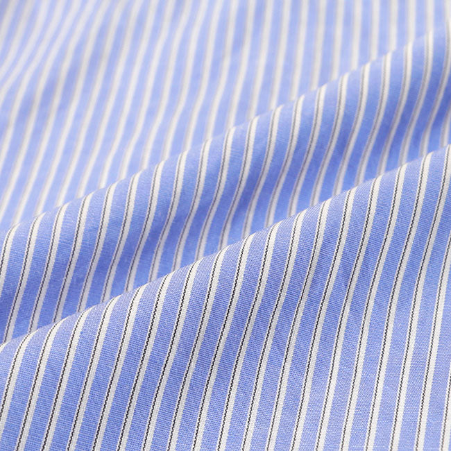 STILL BY HAND スティルバイハンド ストライプ ナローカラー コットンラミーシャツ SH04231 バンドカラー 長袖シャツ メンズ