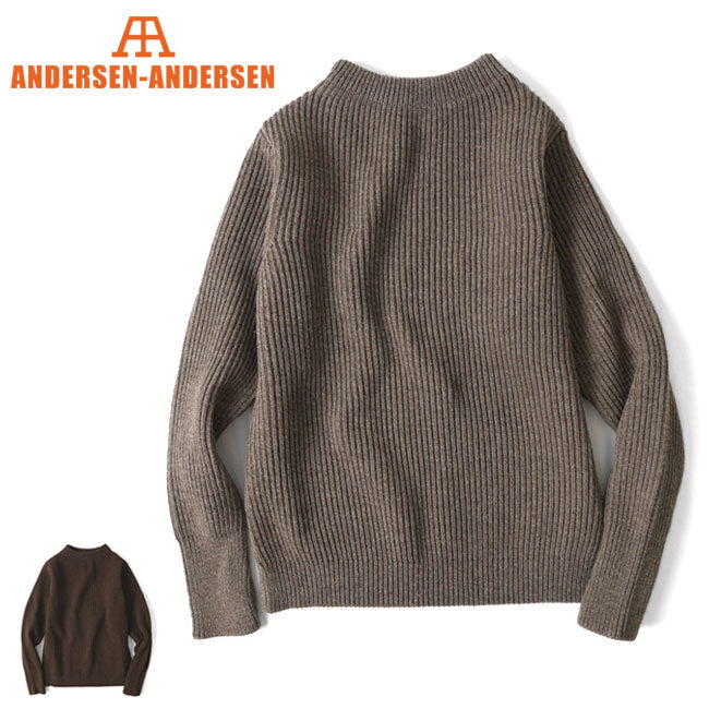 [予約商品] ANDERSEN-ANDERSEN アンデルセン アンデルセン NAVY CREWNECK ナチュラル セーター 5GG