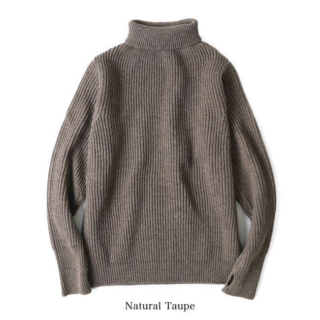 [予約商品] ANDERSEN-ANDERSEN アンデルセン アンデルセン NAVY TURTLENECK ナチュラル タートルネック セーター 5GG ハイネック (コピー)