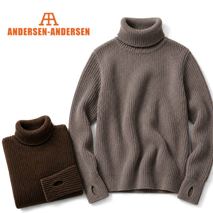 [予約商品] ANDERSEN-ANDERSEN アンデルセン アンデルセン NAVY TURTLENECK ナチュラル タートルネック セーター 5GG ハイネック (コピー)