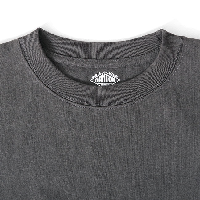 DANTON ダントン ワッペンロゴ クルーネック ロンT DT-C0200 TCB 長袖Tシャツ メンズ レディース