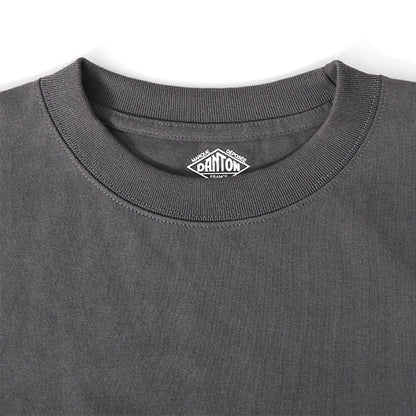 DANTON ダントン ワッペンロゴ クルーネック ロンT DT-C0200 TCB 長袖Tシャツ メンズ レディース