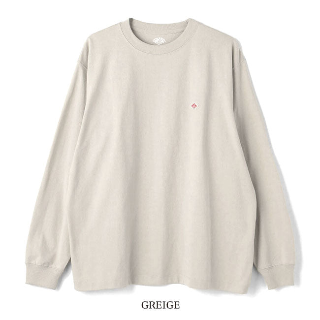 DANTON ダントン ワッペンロゴ クルーネック ロンT DT-C0200 TCB 長袖Tシャツ メンズ レディース