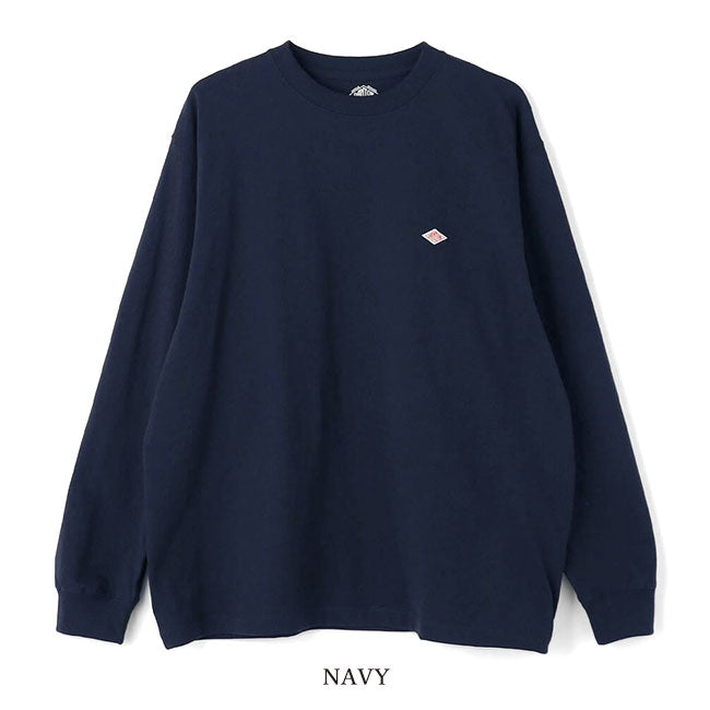 DANTON ダントン ワッペンロゴ クルーネック ロンT DT-C0200 TCB 長袖Tシャツ メンズ レディース