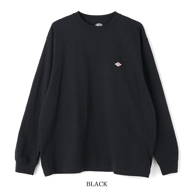 DANTON ダントン ワッペンロゴ クルーネック ロンT DT-C0200 TCB 長袖Tシャツ メンズ レディース