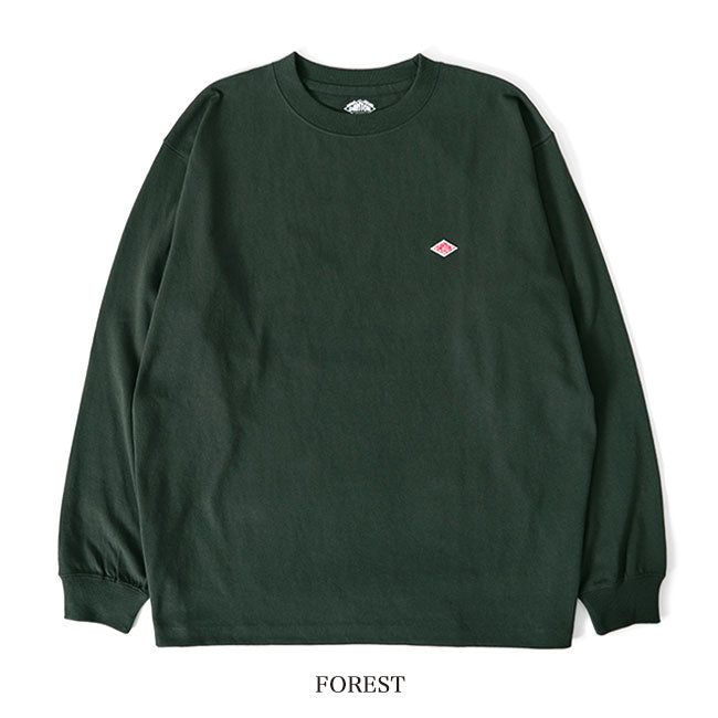 DANTON ダントン ワッペンロゴ クルーネック ロンT DT-C0200 TCB 長袖Tシャツ メンズ レディース