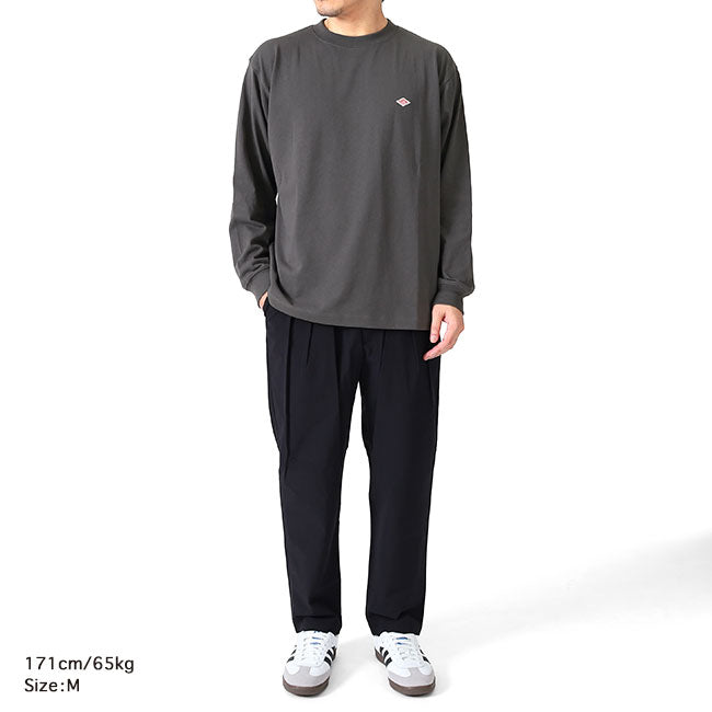 DANTON ダントン ワッペンロゴ クルーネック ロンT DT-C0200 TCB 長袖Tシャツ メンズ レディース