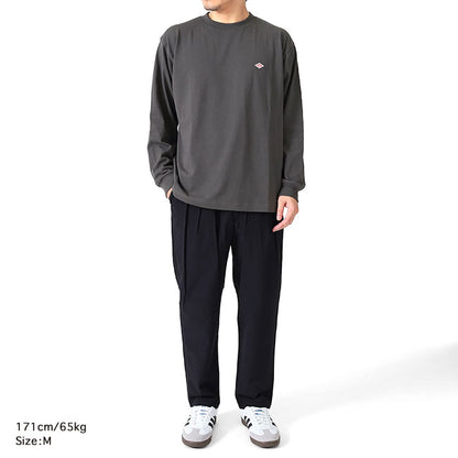 DANTON ダントン ワッペンロゴ クルーネック ロンT DT-C0200 TCB 長袖Tシャツ メンズ レディース