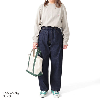 DANTON ダントン ワッペンロゴ クルーネック ロンT DT-C0200 TCB 長袖Tシャツ メンズ レディース