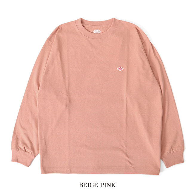 DANTON ダントン ワッペンロゴ クルーネック ロンT DT-C0200 TCB 長袖Tシャツ メンズ レディース