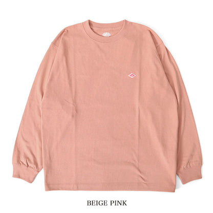 DANTON ダントン ワッペンロゴ クルーネック ロンT DT-C0200 TCB 長袖Tシャツ メンズ レディース