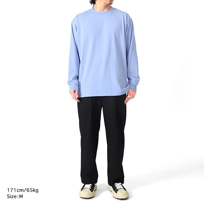 DANTON ダントン ワッペンロゴ クルーネック ロンT DT-C0200 TCB 長袖Tシャツ メンズ レディース