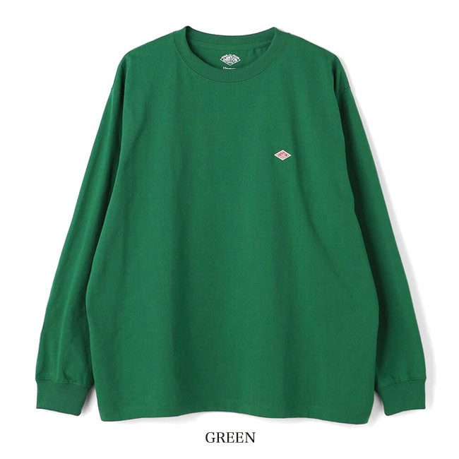 DANTON ダントン ワッペンロゴ クルーネック ロンT DT-C0200 TCB 長袖Tシャツ メンズ レディース