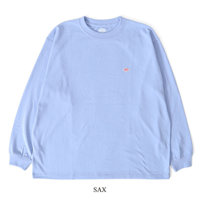 DANTON ダントン ワッペンロゴ クルーネック ロンT DT-C0200 TCB 長袖Tシャツ メンズ レディース