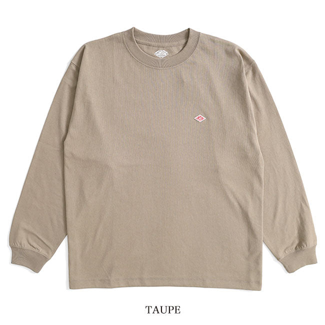 DANTON ダントン ワッペンロゴ クルーネック ロンT DT-C0200 TCB 長袖Tシャツ メンズ レディース