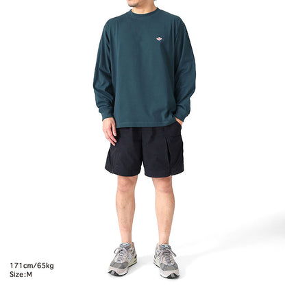DANTON ダントン ワッペンロゴ クルーネック ロンT DT-C0200 TCB 長袖Tシャツ メンズ レディース