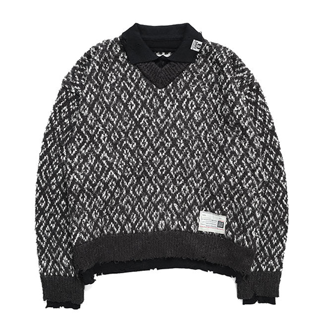 Maison MIHARA YASUHIRO Layered Knit Sweater A17SW502