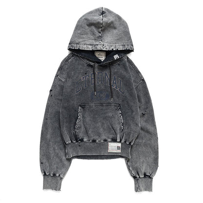 Maison MIHARA YASUHIRO BLEACHED COLLEGE PRINT HOODIE B17HD551