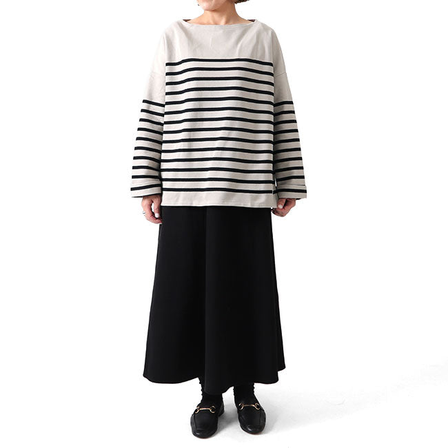 ORCIVAL オーシバル ラッセル ボーダー ルーズフィット ボートネック バスクシャツ 6819 ロンT 長袖Tシャツ(レディース)
