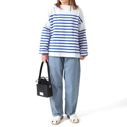 ORCIVAL オーシバル ラッセル ボーダー ルーズフィット ボートネック バスクシャツ 6819 ロンT 長袖Tシャツ(レディース)