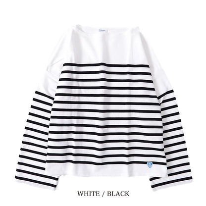 ORCIVAL オーシバル ラッセル ボーダー ルーズフィット ボートネック バスクシャツ 6819 ロンT 長袖Tシャツ(レディース)