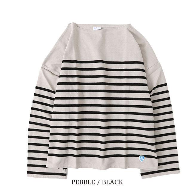 ORCIVAL オーシバル ラッセル ボーダー ルーズフィット ボートネック バスクシャツ 6819 ロンT 長袖Tシャツ(レディース)