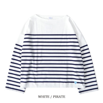 ORCIVAL オーシバル ラッセル ボーダー ルーズフィット ボートネック バスクシャツ 6819 ロンT 長袖Tシャツ(レディース)