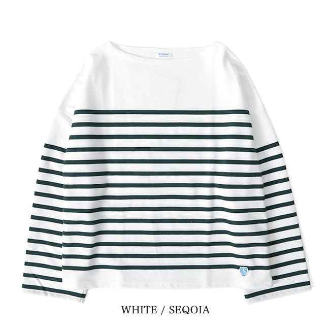 ORCIVAL オーシバル ラッセル ボーダー ルーズフィット ボートネック バスクシャツ 6819 ロンT 長袖Tシャツ(レディース)