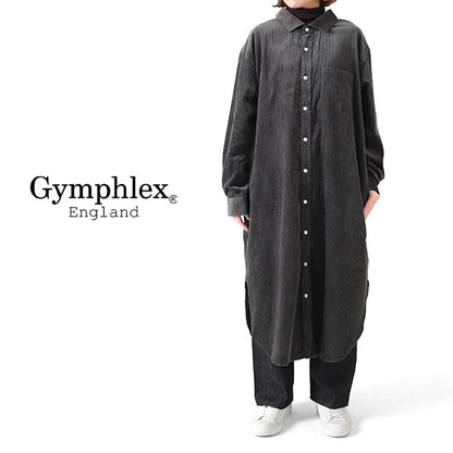 GYMPHLEX ジムフレックス コーデュロイ オーバーサイズ シャツワンピース J-1356 AWC (レディース)