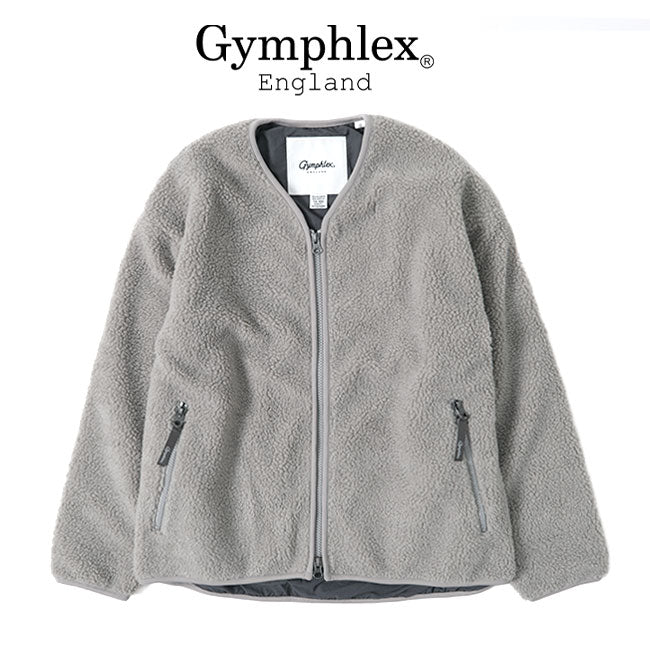 GYMPHLEX ジムフレックス ボアフリース カーティガン J-1379 PL Vネック ボアジャケット (メンズ レディース)