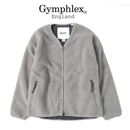 GYMPHLEX ジムフレックス ボアフリース カーティガン J-1379 PL Vネック ボアジャケット (メンズ レディース)