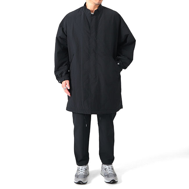 STILL BY HAND スティルバイハンド フィッシュテール ミリタリー シンサレート キルトコート CO02223 黒 ノーカラーコート メンズ