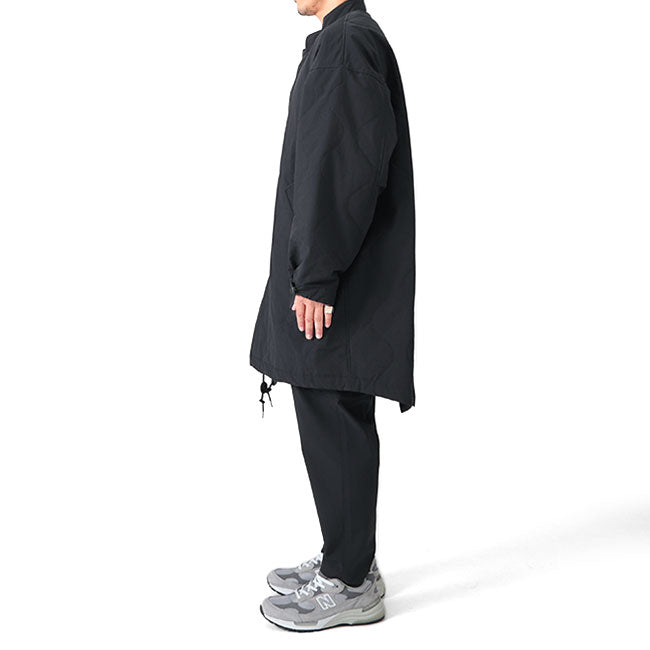STILL BY HAND スティルバイハンド フィッシュテール ミリタリー シンサレート キルトコート CO02223 黒 ノーカラーコート メンズ