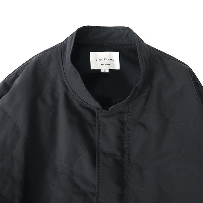 STILL BY HAND スティルバイハンド フィッシュテール ミリタリー シンサレート キルトコート CO02223 黒 ノーカラーコート メンズ