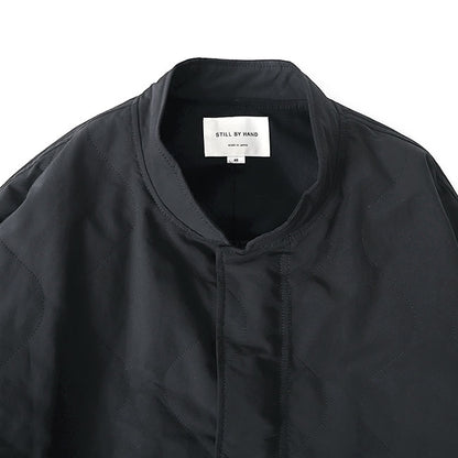 STILL BY HAND スティルバイハンド フィッシュテール ミリタリー シンサレート キルトコート CO02223 黒 ノーカラーコート メンズ