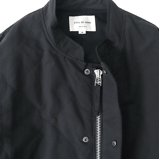 STILL BY HAND スティルバイハンド フィッシュテール ミリタリー シンサレート キルトコート CO02223 黒 ノーカラーコート メンズ