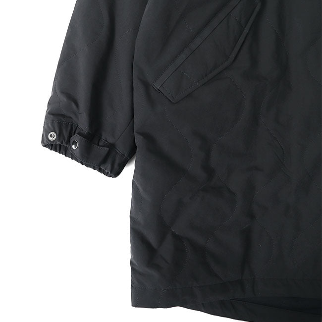STILL BY HAND スティルバイハンド フィッシュテール ミリタリー シンサレート キルトコート CO02223 黒 ノーカラーコート メンズ