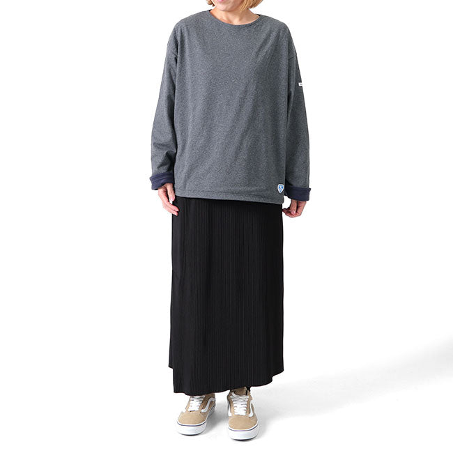 ORCIVAL オーシバル フリースライニング コットンロード ボートネック バスクシャツ OR-C0028 CMJ カットソー ロンT レディース