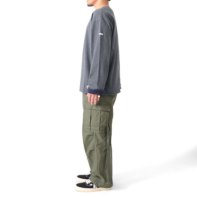 ORCIVAL オーシバル フリースライニング コットンロード ボートネック バスクシャツ OR-C0039 CMJ カットソー ロンT メンズ