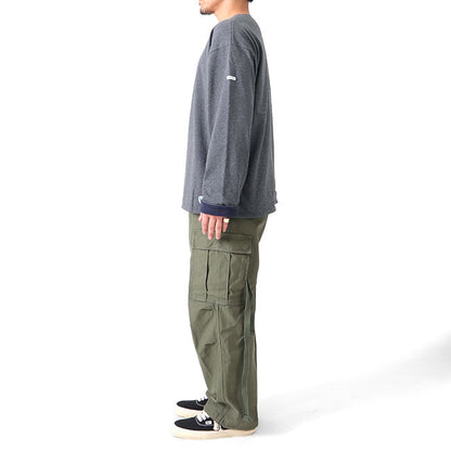 ORCIVAL オーシバル フリースライニング コットンロード ボートネック バスクシャツ OR-C0039 CMJ カットソー ロンT メンズ
