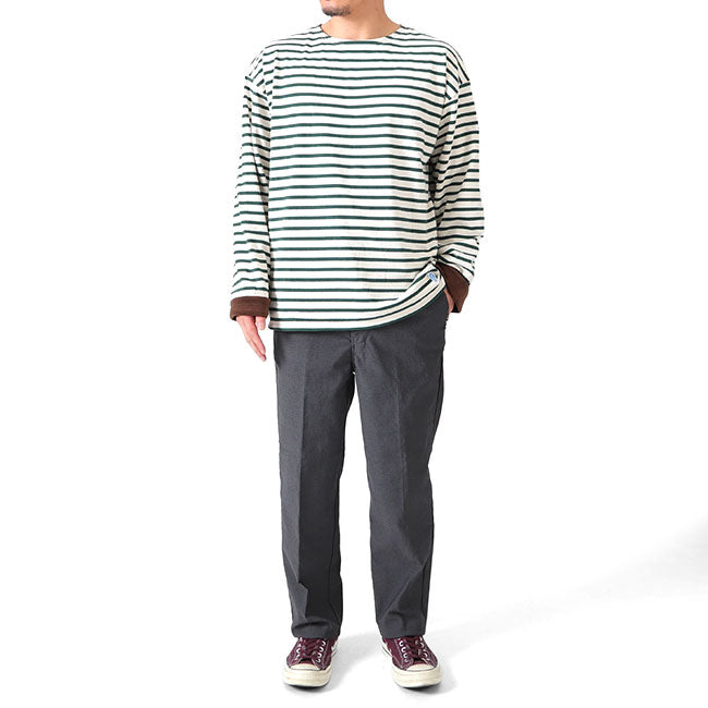 ORCIVAL オーシバル フリースライニング コットンロード ボートネック バスクシャツ OR-C0039 CMJ カットソー ロンT メンズ