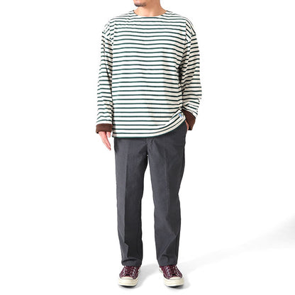 ORCIVAL オーシバル フリースライニング コットンロード ボートネック バスクシャツ OR-C0039 CMJ カットソー ロンT メンズ