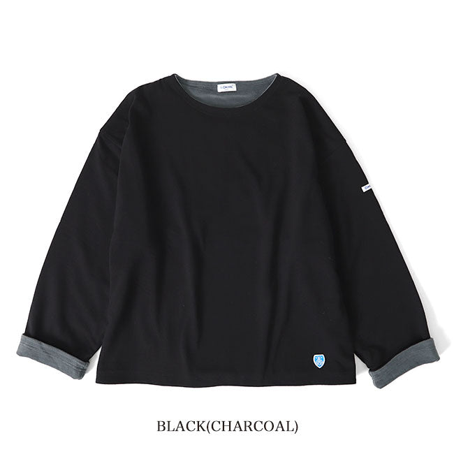 ORCIVAL オーシバル フリースライニング コットンロード ボートネック バスクシャツ OR-C0039 CMJ カットソー ロンT メンズ