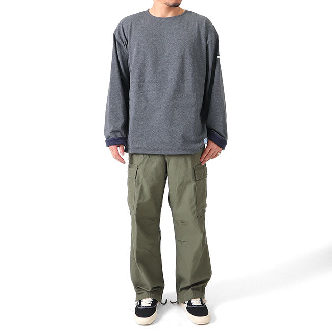ORCIVAL オーシバル フリースライニング コットンロード ボートネック バスクシャツ OR-C0039 CMJ カットソー ロンT メンズ