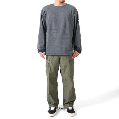 ORCIVAL オーシバル フリースライニング コットンロード ボートネック バスクシャツ OR-C0039 CMJ カットソー ロンT メンズ